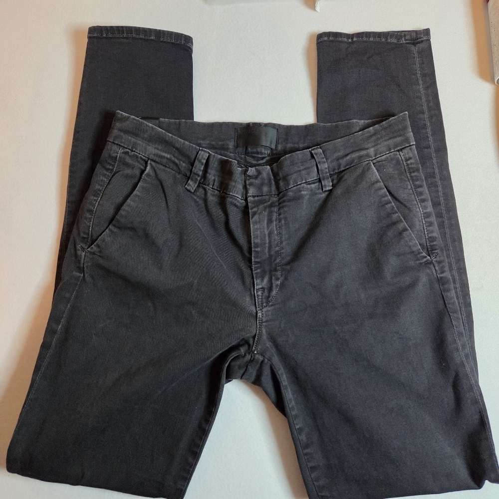 VINCE Women's Size 27 Black Greased Chinos